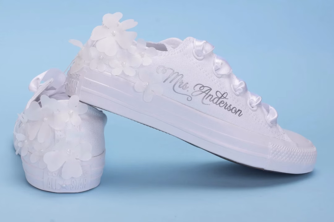 converse personnalisée pour mariée