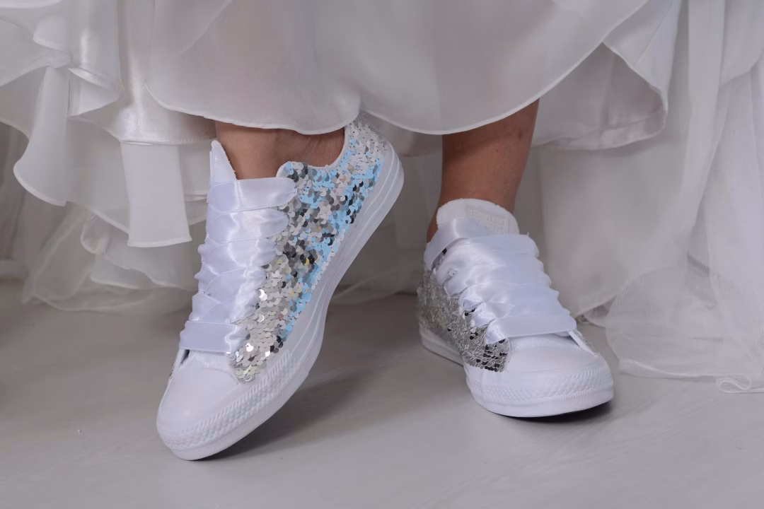 sneakers argentés