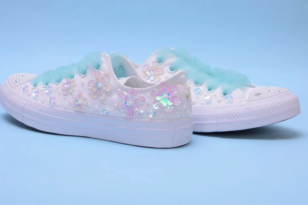 bling sneakers pour la mariée