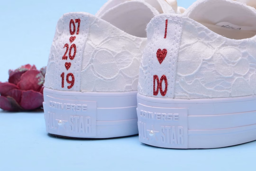 converse personnalisées pour mariée