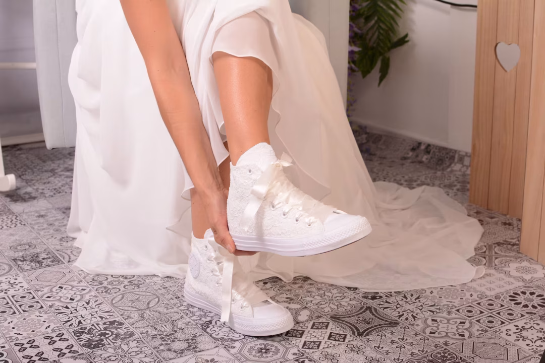 Sneakers de mariée ivoire