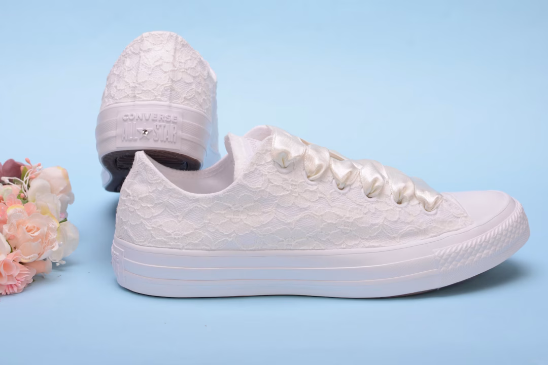 lace bride shoes