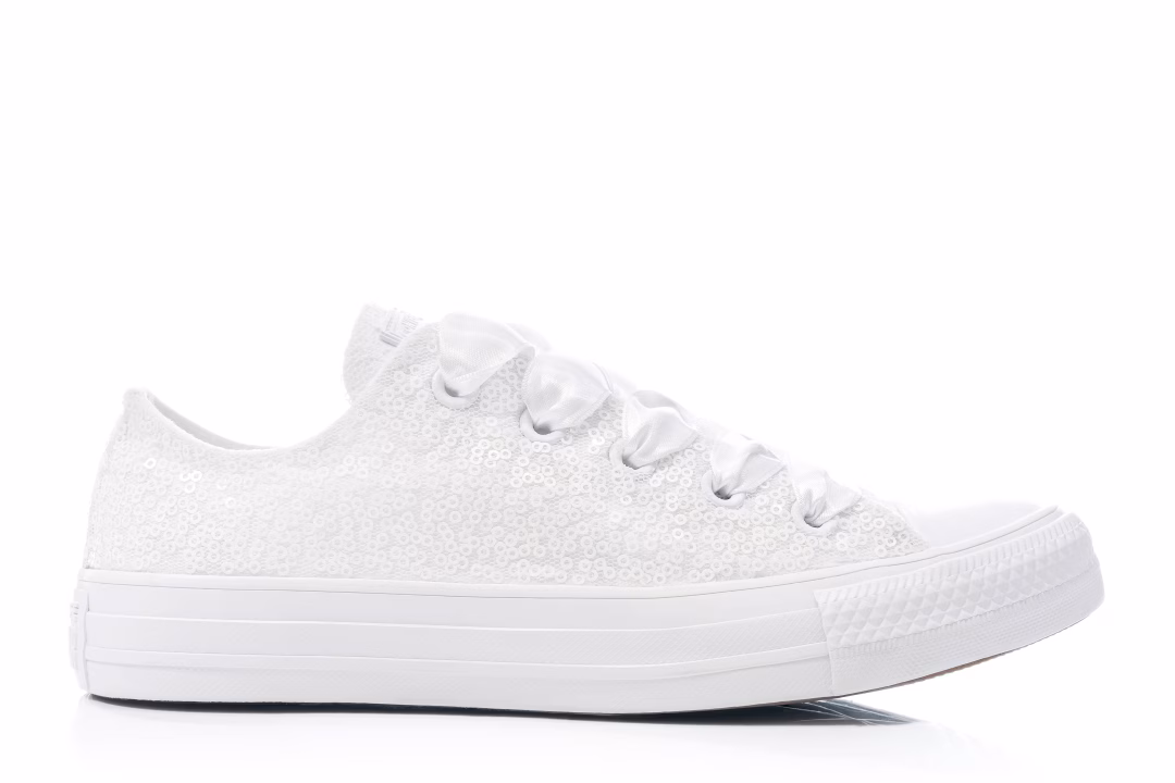 Baskets à sequins, converse blanc pour mariage – Lovin Bridal
