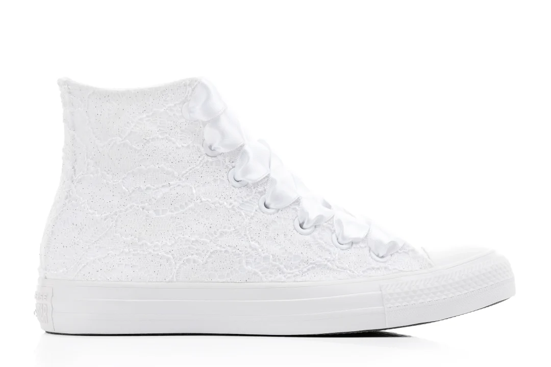 Converse pailleté, baskets de mariage pailletées montantes – Lovin Bridal