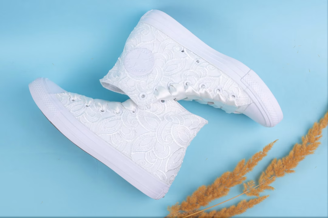 baskets de mariage à tige haute florales