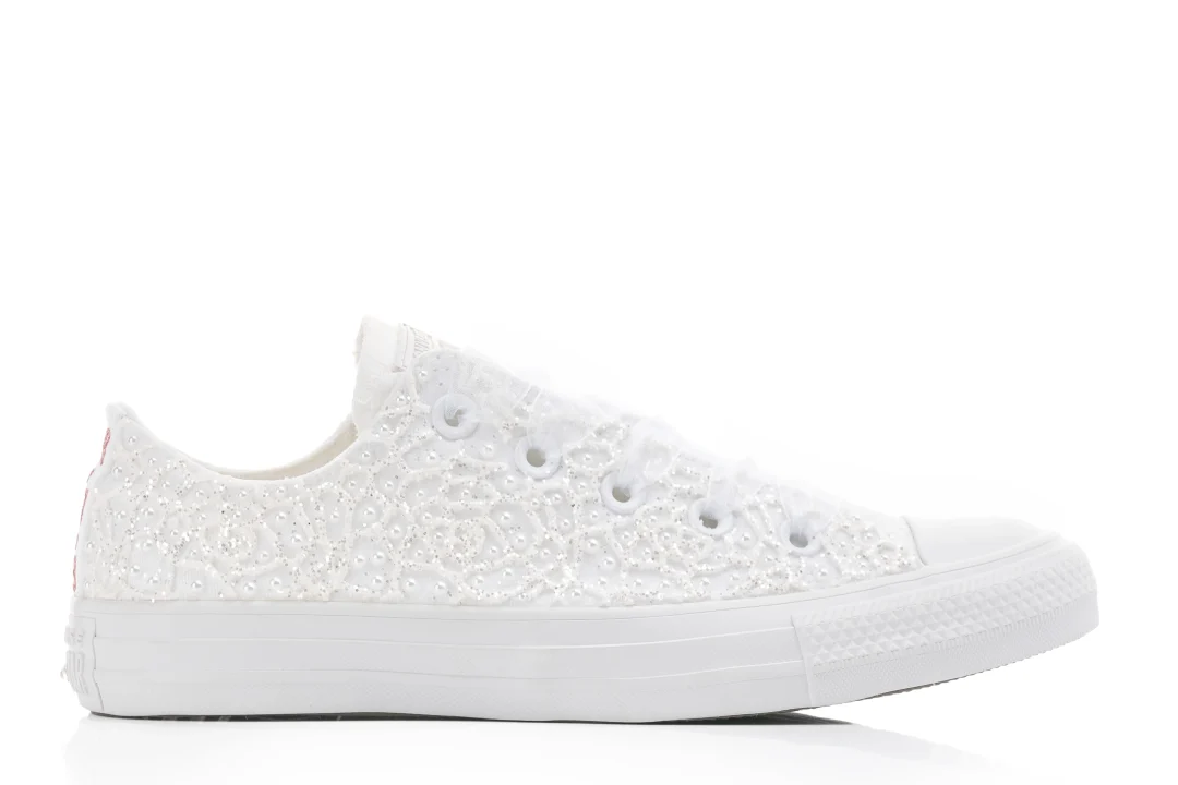 Converse nuptial, baskets basses en dentelle de luxe – Lovin Bridal