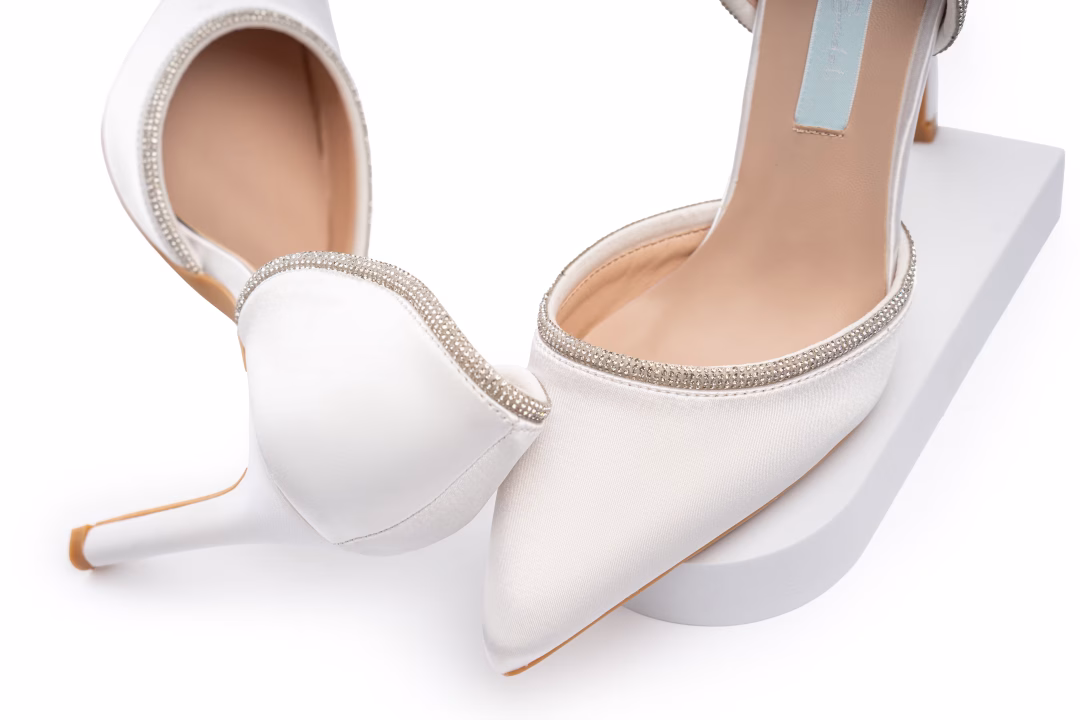 talons de mariage stilettos 10cm avec bout pointu
