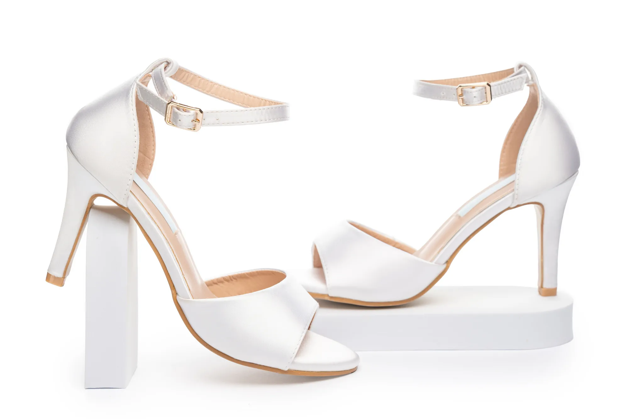 YNG09171 Chaussures de mariée à bout ouvert élégantes avec semelle antidérapante et design raffiné