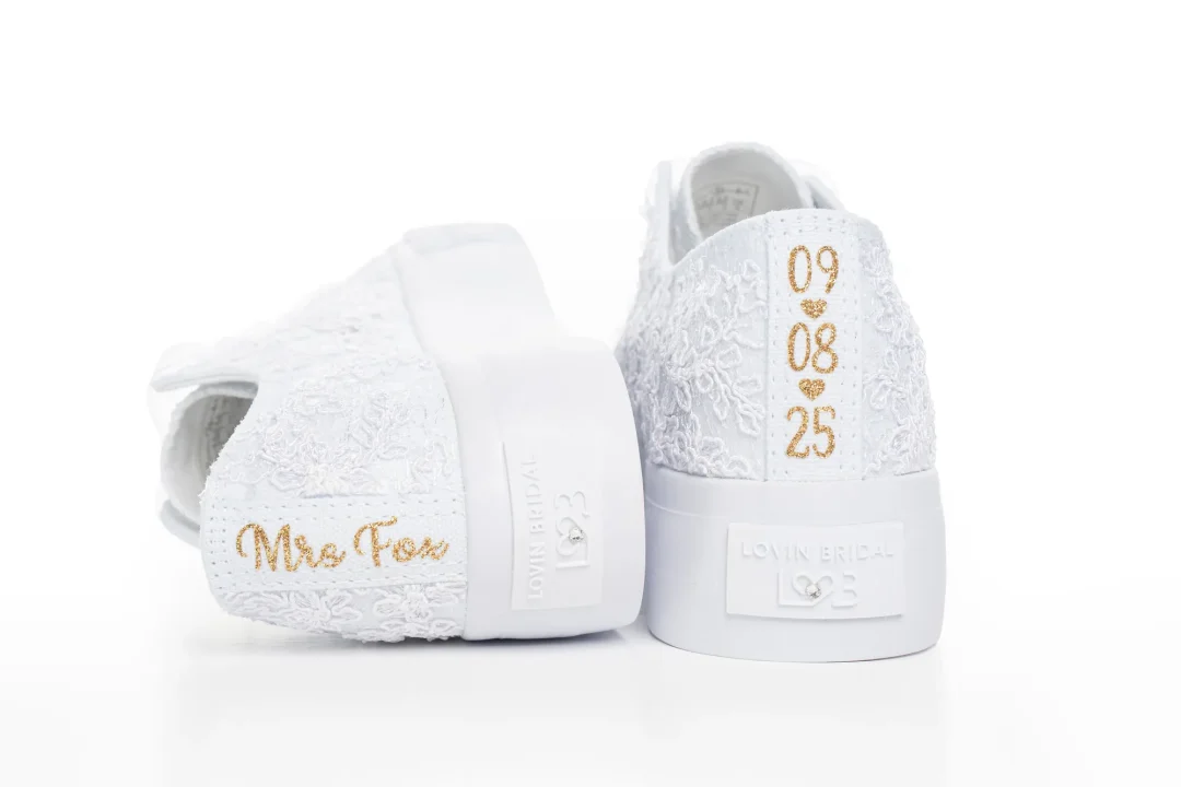 Baskets de mariée en dentelle blanc, ivoire et champagne – Luna, Lovin Bridal