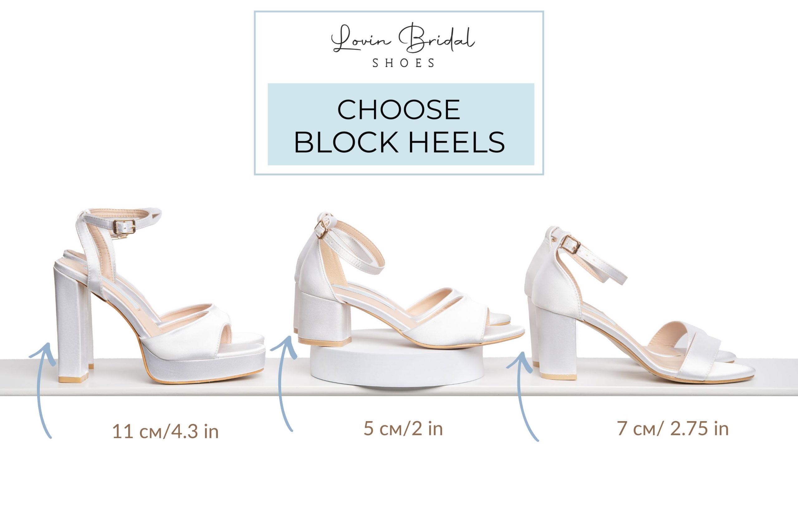 Talons de mariage blancs et ivoire – Lovin Bridal Talons de mariage élégants blancs et ivoire – Lovin Bridal